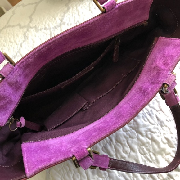 Coach Bags Authentic Suede Purple Coach Bag Poshmark